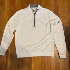 Adidas white quarter zip